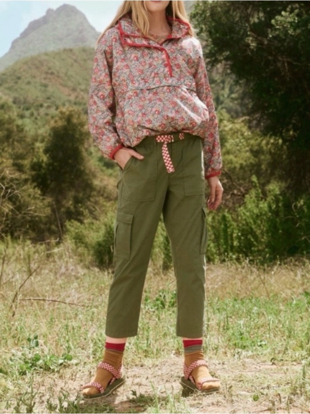 The Great x Eddie Bauer Olive Green Cargo Pants Gorpcore Utility Womens Size 8‎